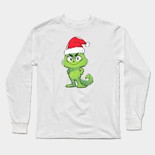 Cartoon Grinch's Christmas Joy Long Sleeve T-Shirt